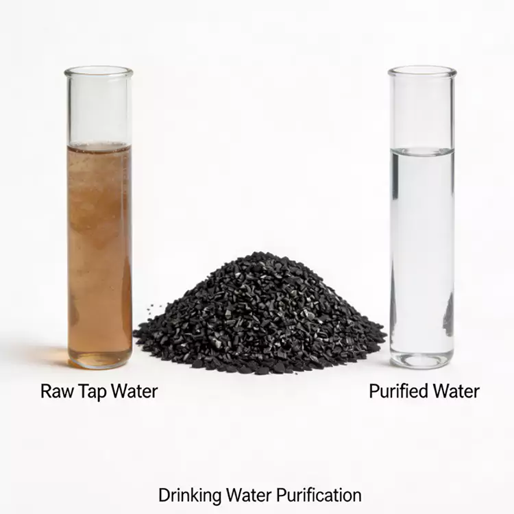 Pagdalisay ng Tubig sa Pag-inom ng Coconut Shell Carbon
