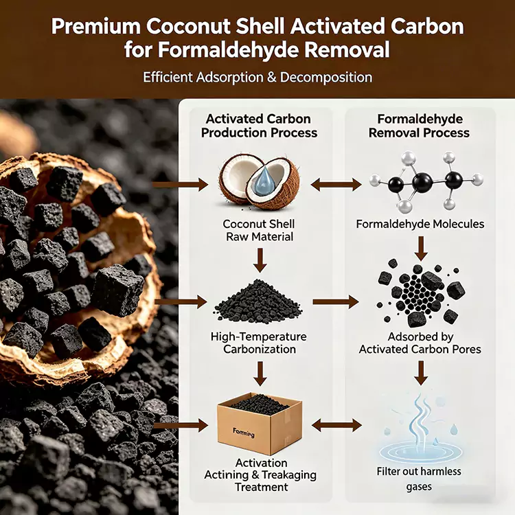 Pag-alis ng Formaldehyde Carbon Shell ng Niyog